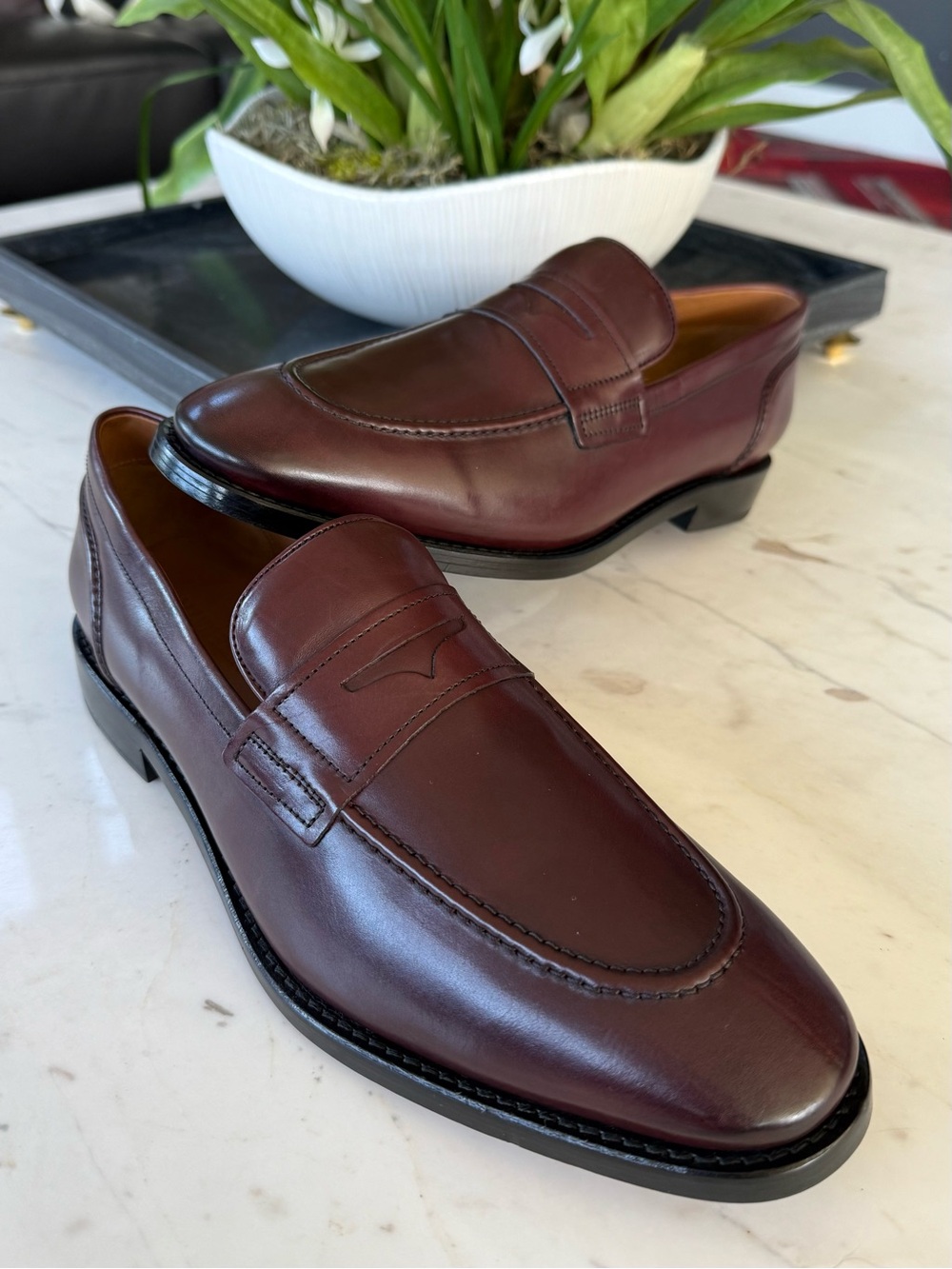 New Allen Edmonds Eli Leather Penny Loafers - Picture 9 of 16